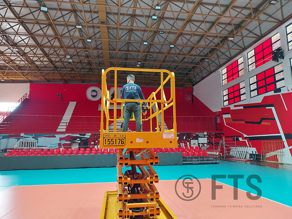 Lighting of an indoor Volley Gym in Attica by FTS HELLAS