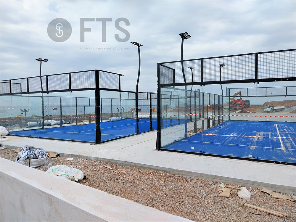 Construction of PANORAMIC type PADEL courts in a hotel complex in the Lassithi Prefecture in Crete