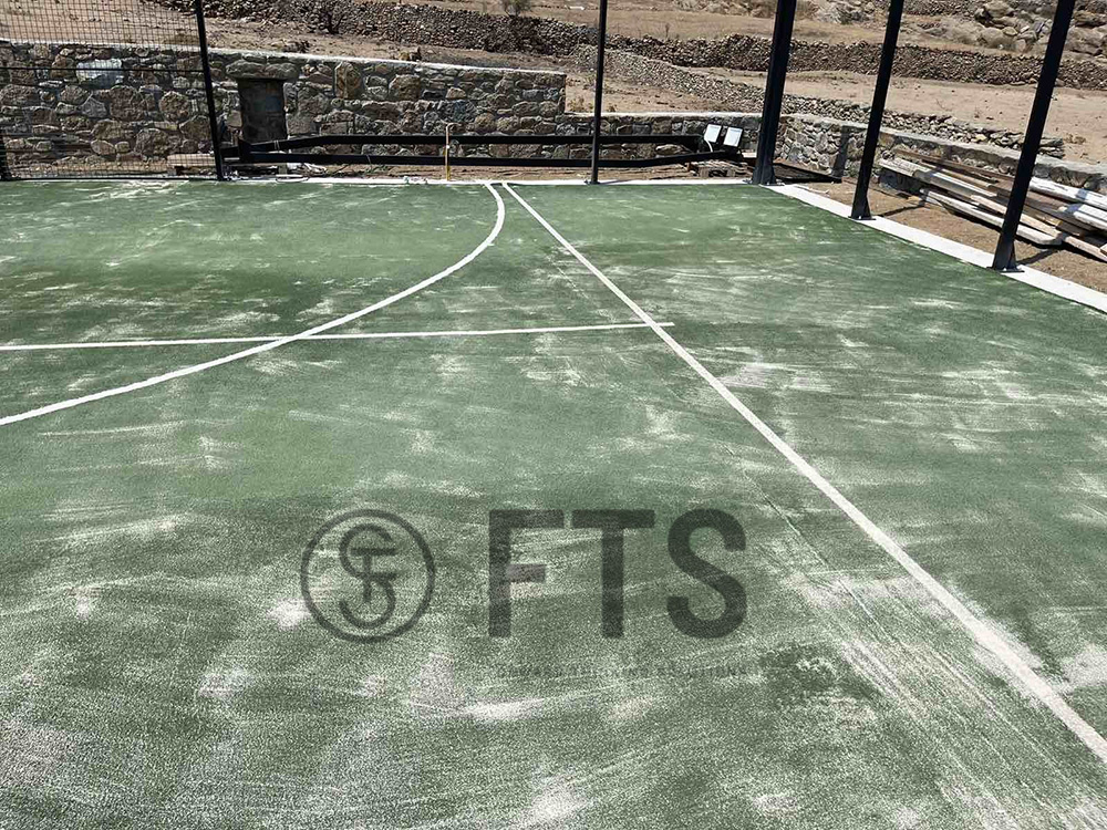 Construction of a STANDARD type PADEL court in combination with a basketball court on one side by FTS HELLAS