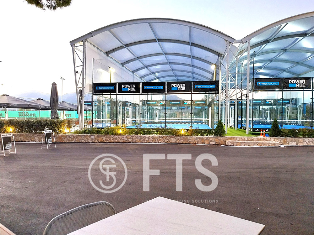 Professional lighting of PADEL courts by FTS HELLAS in a sports club in Varybompi - November 2024