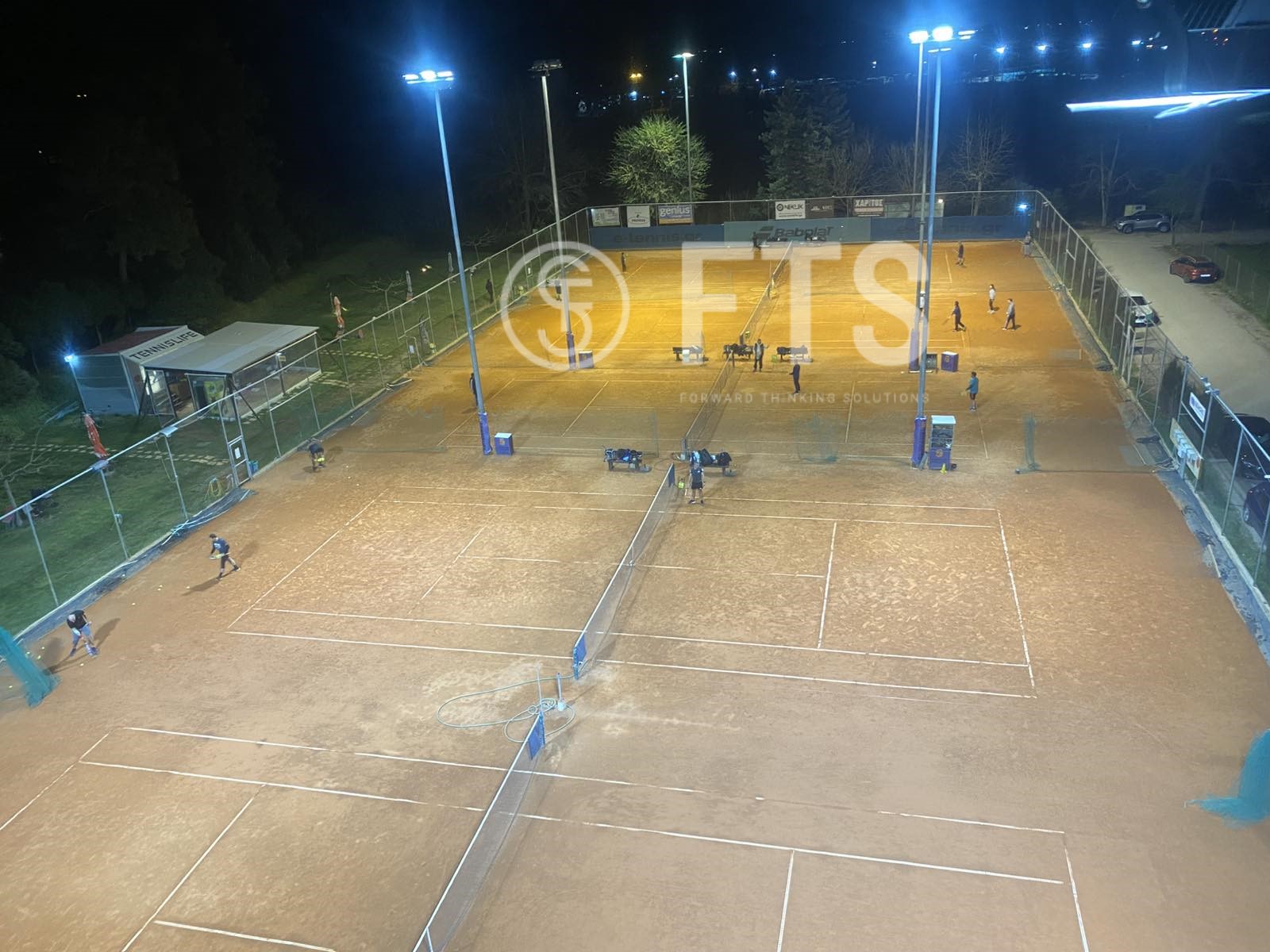 Tennis court lighting at the Tennis Life club in Larissa - March 2025
